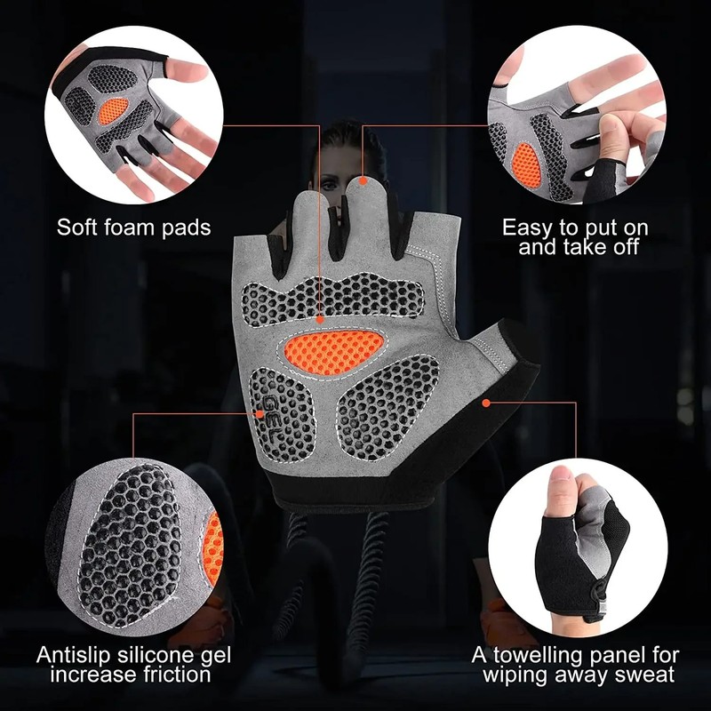 StepTidy Gym Gloves Weightlifting – Non-Slip Breathable Grip, Fitness and