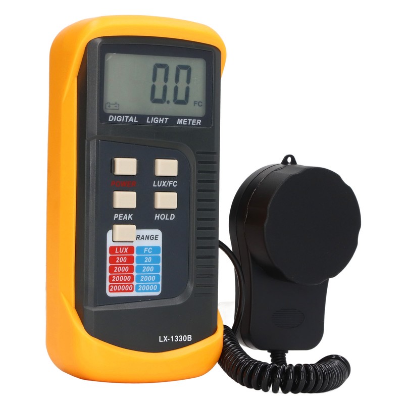 Digital Illuminance Light Meter LCD Display 0.1‑200000LX Illuminometer with Storage