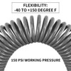 aunstarwei Air Compressor Hose Polyurethane(PU) Recoil Grey with 1/4" Europe