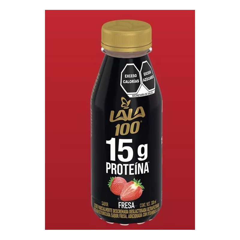 Lala 8 PACK LECHE LALA 100 FRESA+ 15g PROTEINA LACTOSE