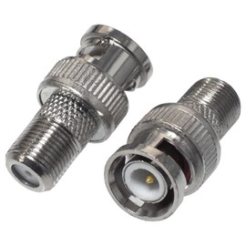 KAUMO BNC Male F Type Female Conversion Plug (2pcs)
