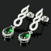 Riva Tears: Pierced Earrings with Teardrop Cut Gemstone Cubic Zirconia