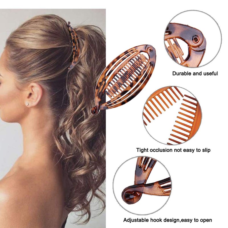 Banana Hair Clips Vintage Clincher Combs Tools for Curly Thick