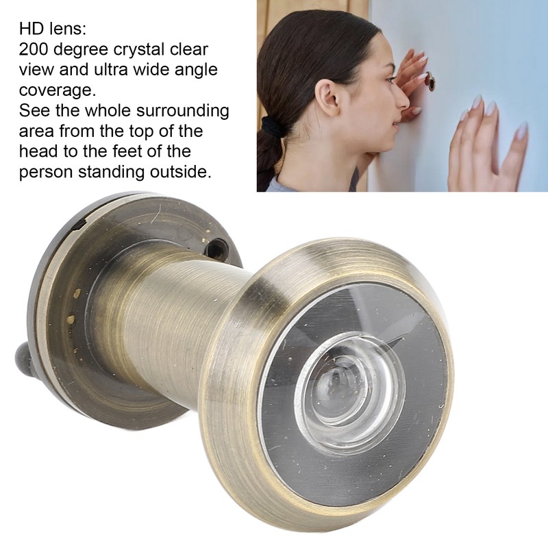 Door Viewer Peephole HD Lens 200° Wide Angle Safety Door