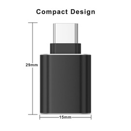 USB C to USB Adapter(3 Pack),USB-C Male to USB3.0 Female Adapter Compatible with MacBook Pro after 2016, MacBook Air after 2018,Mac Mini,Dell XPS and More Type C or Thunderbolt (3, Black)