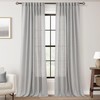 Linen Blend Grey Curtains for Living Room Back Tab Modern