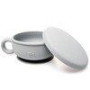 TalkTools Itsy Baby Bowl Plus Tapa Sólida Gris (Nube)