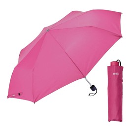 Waterfront U355-0443MG1-B1 Folding Umbrella, Rain Umbrella, Windproof Umbrella, Magenta, 21.7 inches (55 cm), Wind Resistant Reinforced Ribs, Flip Inside, Unisex