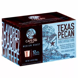 H‑E‑B HEB Cafe Ole Texas Pecan Single Serve Medium Roast Coffee 12 count K Cups