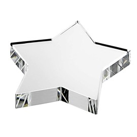 Paperweight Glass Star cod.EL35250 cm 9 x 9 x 1.9h by Varotto & Co.