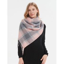 Yuson Girl Women's Fashion Long Shawl Big Grid Winter Warm Lattice Large Scarf