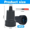 Schuko Coupling CHEVVY Pack of 4 Rubber Coupling 250 V