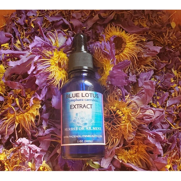 Herbs For Ailment Blue Lotus-Nymphaea Caerulea Egyptian-Glycerin Tincture Very Potent