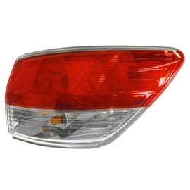 TRQ Right Outer Rear Tail Light Assembly Compatible with 2013-2016 Nissan Pathfinder