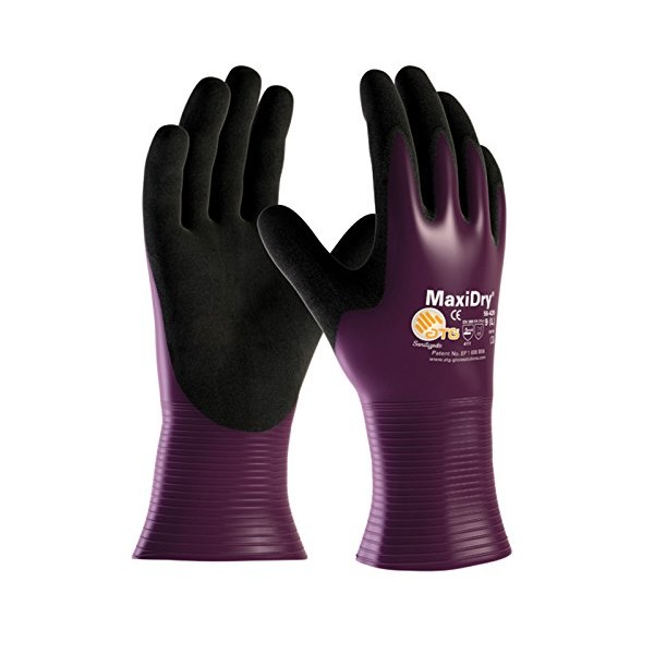 ATG 56-426 MaxiDry® Oil Waterproof Glove - Purple/Black, Size 6
