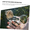 ORFOFE Decorative Lion Statue Crystal Lion Shape Tabletop Decor for