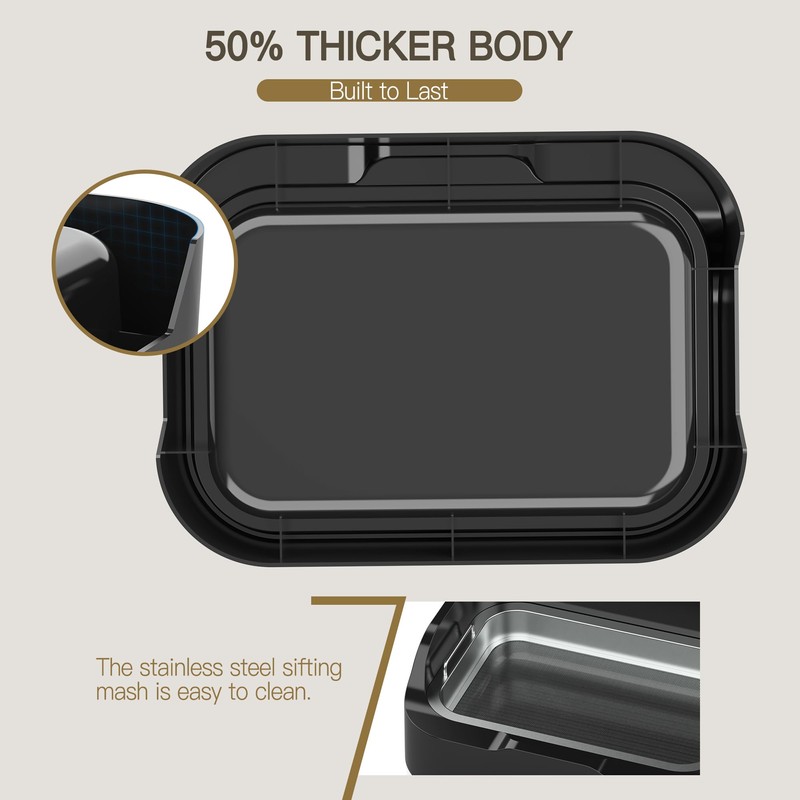 somwherr Tray with Replaceable 150 Micron Fine Mesh Screen &