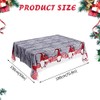 Gukasxi Christmas Table Cloth Rectangular Christmas Tablecloth Grey Xmas Table