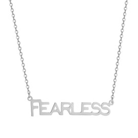 HSWYFCJY Silver Fearless Necklace for Women,TS Outfit Jewelry Accessories for Eras Tour,TS Inspired Necklace for Music Lover,Singer Fans Gifts Album Song Title Necklace