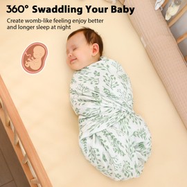 Yoofoss Pack of 4 Baby Swaddling Cloths 120 x 120 cm Cotton and Bamboo Swaddle Blanket Cloths as Baby Blanket Muslin Towels Bath Towel Wrap Blanket