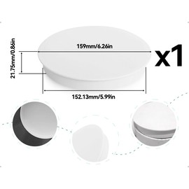 AOYEGIC Ventilation Pipe Cover, PVC Cover Cap, Pipe Plug, End Cap, Pipe Connector, Used for Household Industry (White, 160 mm)
