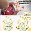 TSD Baby Bibs Waterproof Feeding Bibs 5pack Adjustable Mealtime Poctet