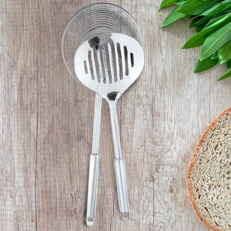 Multi Kitchen Utensil Stainless Steel Cooking Skimmer Slotted Fish Turner
