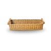 The Basket Lady Long Narrow Pole Handle Wicker Basket, Medium,