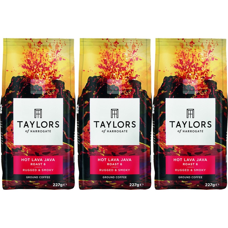 Taylors of Harrogate Hot Lava Java Ground Coffee, 227g (Pack