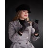 Rose Black Winter Gloves for Women - with Cute Bow