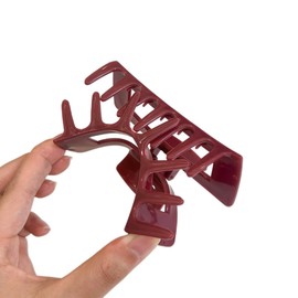 Flexible Hair Clips for Women 4.1 Inch Large Hair Claw Clips for Women,soft silicone,Big Square Matte Banana Clips,Strong Hold jaw clips for Thick Thin Hair,Secure Hold for Driving-red