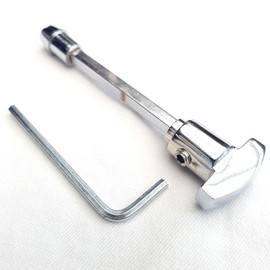 Home Supplies Direct Replacement Bathroom Lock Door Handle Thumb Turn & Release Rod Snib Bar (Silver Chrome)