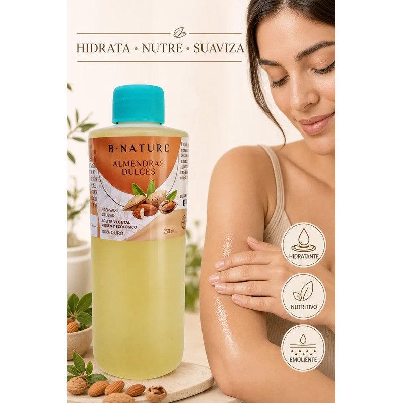Aceite De Almendras Dulces B Nature 250 Ml Puro Natural