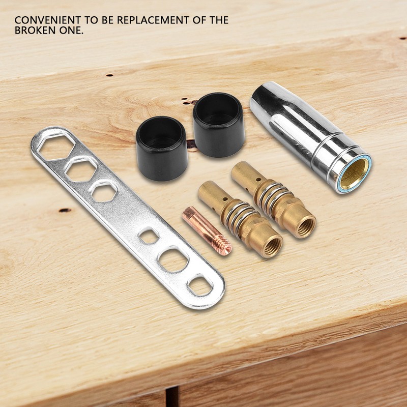 19Pcs/set MIG/MAG Welding Contact Tips 0.8 Gas Nozzle Tip Kit