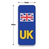 SIGNS247 UK Union Jack Flag Number Plate Vinyl Stickers United