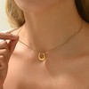 RATVIU Gold Necklace for Women 18K Gold Plated Lucky Horse
