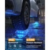 DetarZinLED Solar Driveway Lights Outdoor, 4 Pack IP68 Waterproof Dock