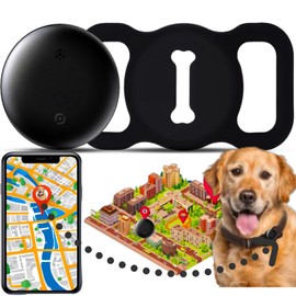 Pet Trackers, Dog Tracker, Cat Tracker, Smart Activity Tracker with Collar Trackers Holder, Waterproof Dog Tracker with No Monthly Fees, Work with Find My for All Pets and All Collars