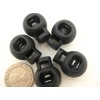 UK Stock 10pcs Black Round Toggles Cord Adjusters Cord Stopper