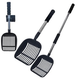 Long Handle Fireplace Shovel for Ash 15.7inch/31.5 inch Long for Wood Stove Coal Shovel Fireplace ash Sifter Adjutale Cat Litter Scoop