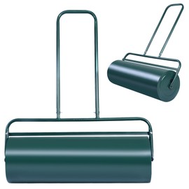 IRONMAX Lawn Roller, 36’’ 17 Gallons Pull & Push Steel Yard Roller w/Removable Drain Plug, Lawn Sod Rollers Tow Behind Water/Sand Filled for Garden, Park, Grass, Ball Field