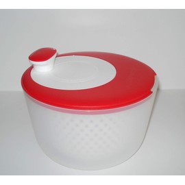 TUPPERWARE Salatschleuder Salat-Karussell 3,8L Rot-Weiß D226 Salatkarussell