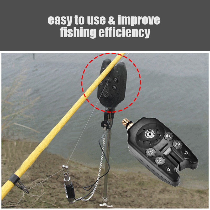 LED Fishing Electronic Fish Bite Alarm Finder Sound Alert Indicator