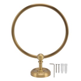 Antique Brass Towel Rings, Stainless Steel Towel Rings Holder High Hardness Round Towel Holder for Bathroom Wall Door Bedroom Kitchen