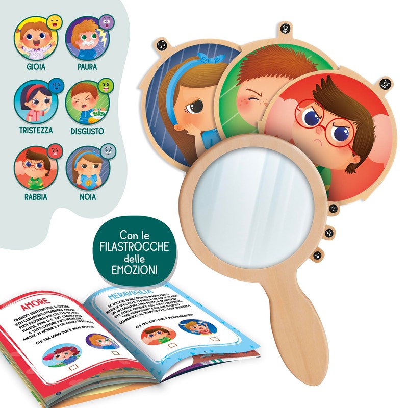 Lisciani Giochi - Montessori Legno Lo Specchio delle Emozioni, 113712