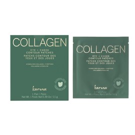 Karuna Skin - Collagen Hydrogel Eye & Cheek Mask, 2-Piece Hydrating & Rejuvenating Patches, Age-Defying, Deeply Moisturizing, Targets Fine Lines & Puffiness, 1 Pack