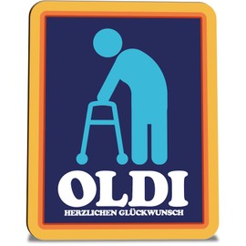 Geburtstagskarte lustig Oldi Holzkarte - Geburtstagskarte mit Umschlag - Lustige Geburtstagskarte, Witzige Geburtstagskarte, Ruhestand Karte, Lustige Geburtstagskarten, Rentner Karte zum Abschied