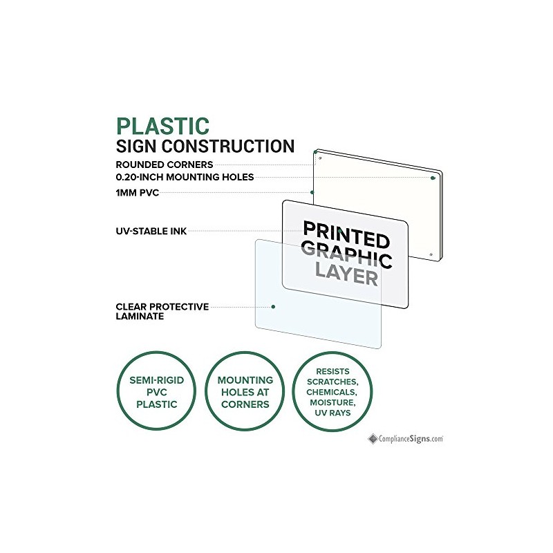 ComplianceSigns.com Visible And Invisible Laser Radiation Sign, 10x7 inch Plastic