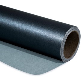 RUSPEPA Black Matte Wrapping Paper - Mini Roll - Solid Color Pearly Lustre Paper Perfect for Wedding, Birthday, Christmas, Baby Shower - 17 Inches X 16.5 Feet
