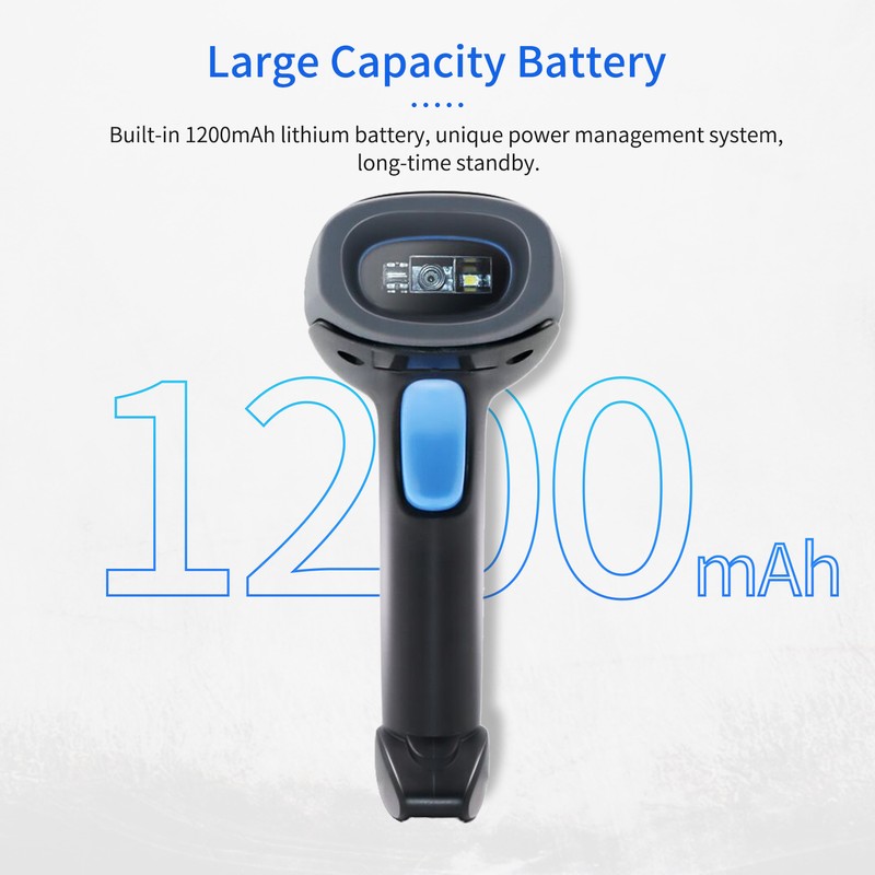 Handheld Barcode Scanner 1D/2D/QR Scanner 2.4G Wireless & USB Wired